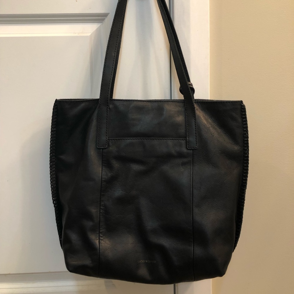 Lucky Brand black leather shoulder bag